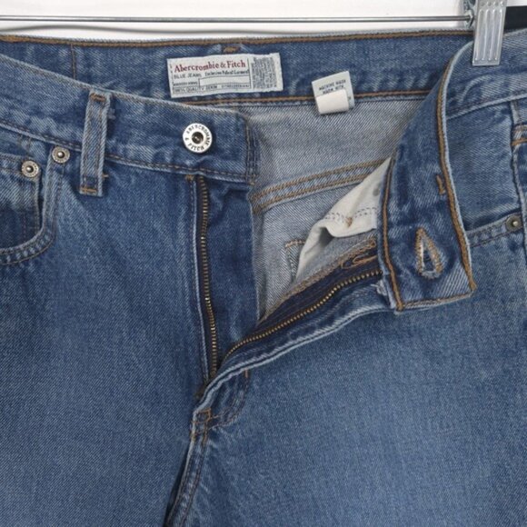 ABERCROMBIE & FITCH Size 4 Women's Jeans Blue Denim Capri USA Made Exclusive VTG - Picture 8 of 12